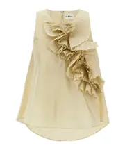 P.A.R.O.S.H. Pimpy Pleated Detail Sleeveless Top S,XS,M beige