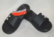 Under Armour UA G Playmaker Fix Black/White Boy's Slide Sandals - Size 1/3 NWB