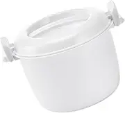 INOOMP Microwave Rice Cooker Portable Multifunctional Food Container with High Temperature Resistance Lightweight Design Capacity for Prep and Storage