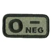 VELCRO® BRAND Fastener Morale Patch Blood Type O- Neg Foliage 1x2"