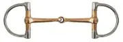 Showman 5" Copper Broken Snaffle D-Ring Bit