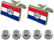 [Select Gifts] Shirt Dress Studs Missouri Flag Cufflinks