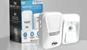 Flipo Wireless Doorbell w/Motion-Sensing LED Light & Selectable Tones. New