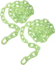 BRIGHTFUFU 2pcs Simulated Luminous Chain Costume Accessory Halloween Halloween Props Chain Party Party Costume Accessory Decorative Glowing Prop Plastic Decorations Light Green Abs