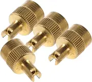 CLISPEED 4 Pcs Metal Valve Stem Caps Durable Air Valve Caps for Engineering Vehicles Easy Installation Airtight Seal for Cars Motorcycles and Construction Equipment