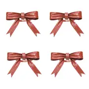 4x Urban Bow Napkin Metal Ring Home/Kitchen Dinning Table Organiser Rose 6cm