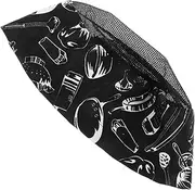 [Minkissy] Unisex Kitchen Chef Hat Breathable Mesh Skull Cap for Cooking Catering Beanie
