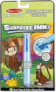 Melissa & Doug 5287 On The Go Surprize Ink! Game Book - Jungle Animals (24 Pages)