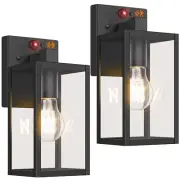 2-Pack Upgraded Motion Sensor Outdoor Wall Lights, Dusk to Dawn Porch Lights ...