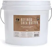 Deluxe Refined Shea Butter Tub - Pure, Certified Organic, Fair Trade, Refined Shea Butter (10kg)