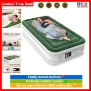Extra Plush Twin Air Bed with Built-In Pump - Puncture Resistant & Travel Ready