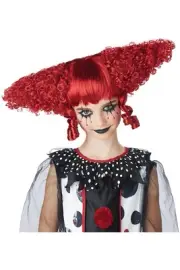 California Costume Creepy Clown Wig Child Girls Halloween Accessory 70933