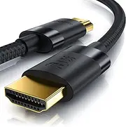 2m 8K HDMI Cable 2.1-8K @ 60Hz 4K @ 120Hz DSC - HDTV 7680 x 4320 - UHD II - HDMI 2.1 2.0a 2.0b - 3D - HDMI Cable Ethernet - HDR - ARC - Compatible with Blu Ray PS4 PS5 Xbox Series X - Black