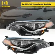 Fit For Toyota Corolla L Le Le Eco 2017-2019 Headlight Lamp Halogen Factory Pair (for: Toyota)