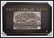 Anzac War Print Framed - Brothers in Arms WW1 Official War Memorabilia + COA