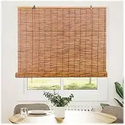Blackout Bamboo Shade Privacy Screen Bamboo Blinds for Outdoor Patio Waterproof Reed Roller Blinds for Home Patio Porch Easy to Install(90x100cm/36x40in)
