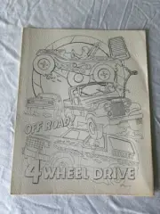 Vintage Scribbler Portfolio Folder OFF ROAD4 WHEEL DRIVE theme 57460