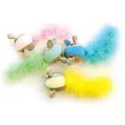 4x M-Pets 17x4cm Mouse Cat/Kitten Pet Interactive Plush Exercise Play Chew Toy