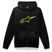 ALPINESTAR ZIP UP MENS HOODY JUMPER AGELESS IN BLACK MX MOTOCROSS SKATE