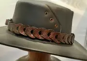 woman ladies girls man hat band Italian Leather Australian made for all hats