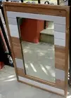 Industrial Style Solid Wood Wall Mirror 90cm x 60cm BRAND NEW
