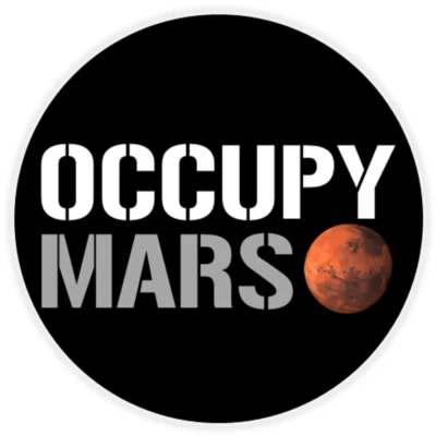 Occupy Mars Planet - Circle Sticker Decal 3 Inch - Outer Space SpaceX