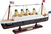 SAILINGSTORY Wooden Titanic Model Cruise Ship Liner 1/680 Scale Replica 14" Titanic Ship Model Gifts