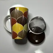 Teavana Enlightened Ceramic Mug New Mugs With Lid & Infuser