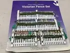 Winter Village Accessories - White Picket Fence Set w/ Garland
