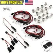 16Pack LED Light Truck Lights Headlights Taillight Switch Kit RC Car 1/10 SCX10