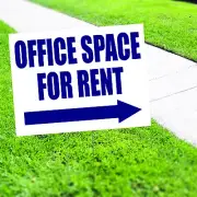 Office Space For Rent Yard Sign Right Arrow With Stake Outdoor Coroplast Sign