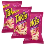 Takis CHURRO CHARGE Rolled Tortilla Chips Cinnamon Sugar Non-Spicy 9.9Oz. 3 Bags