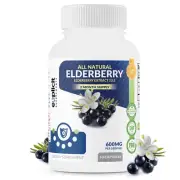 Natural Elderberry Supplement - Supports Immune System, Strong Antioxidant, 60ct