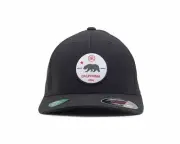 18Red Black CALI FlexFit Hat Fitted Stretch Fit Performance EcoDry
