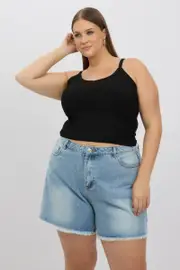 Black Singlet Top V Neck Supersoft