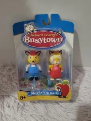 Richard Scarry's Busytown Mr FixIt Fox And Sally Cat Figures New