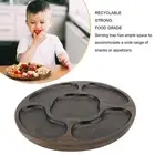 Wood Chip Dipping Tray Split Tray 5 Grids Square In The Middle