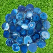 24" Blue Agate Table Top / Slab agate Natural stones Home Decor