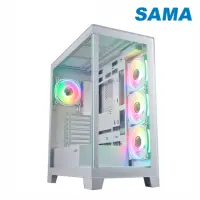 在飛比找momo購物網優惠-【SAMA 先馬】元境界 ATX電腦機殼(白色/支援背插式A