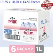 Evian Natural Spring Water, Naturally Filtered Spring Water , 33.81 Fl Oz 12PACK
