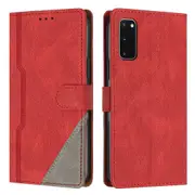 Clasp Case with Flip Wallet Stand Function Cover for Samsung S20 - Red