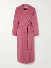 [STAUD] STAUD - Dakota Belted Wool And Alpaca-blend Coat - Pink - x small x small Pink