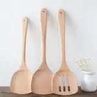 Cooking Tool Stirring Frying Turner Shovel Wooden Spatula Kitchen Utensil