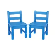 Costway 2x Kids Activity Play Chairs Study Blue