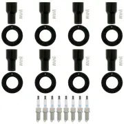 NGK 8 Laser Platinum Spark Plugs 8 Coil Boots Kit for Cruiser Sequoia Tundra V8 (for: Toyota)