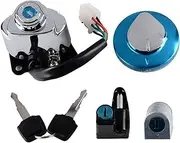 Motorbike Ignition for Shadow VLX VT 400 600 750 Motorcycle Kits Parts Aluminum Ignition Gas Cap Helmet Steering Lock Set Ignition Switch