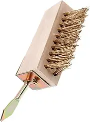SEWACC Steel Wire Weeding Brush Heavy Duty Remover Tool for Stubborn Grass Durable Garden Crack Cleaner Manual Tool for Pathways and Driveways Effortless Weeding
