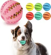 Dog Puzzle Toys 2 Pack for Teeth Cleaning/IQ Training Non-Toxic Durable Interactive Puppy Chewing Balls for Treat Dispensing