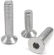 10/50pcs M1.6 M2 M2.5 M3 M4 M5 M6 DIN7991 304 Stainless Steel Hexagon Hex Socket Flat Countersunk Head Bolt Screw (Color : 45mm_M6 10pcs)