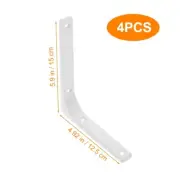 4pcs Wall Brackets Shelves Steel L Brackets Shelf L Brackets Mending Plates